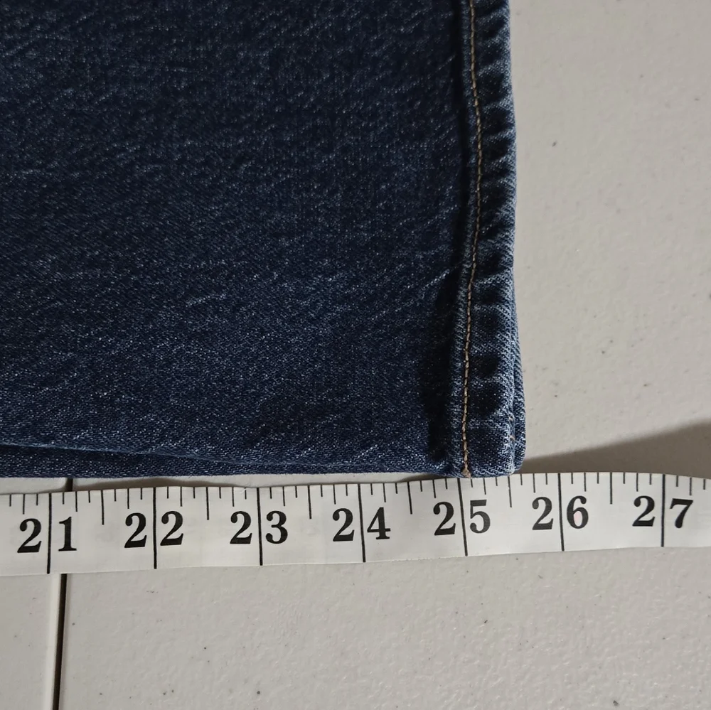 American Eagle Super Hi-Rise Ankle Straight Dark Wash Jeans Size 14 - Picture 6 of 12